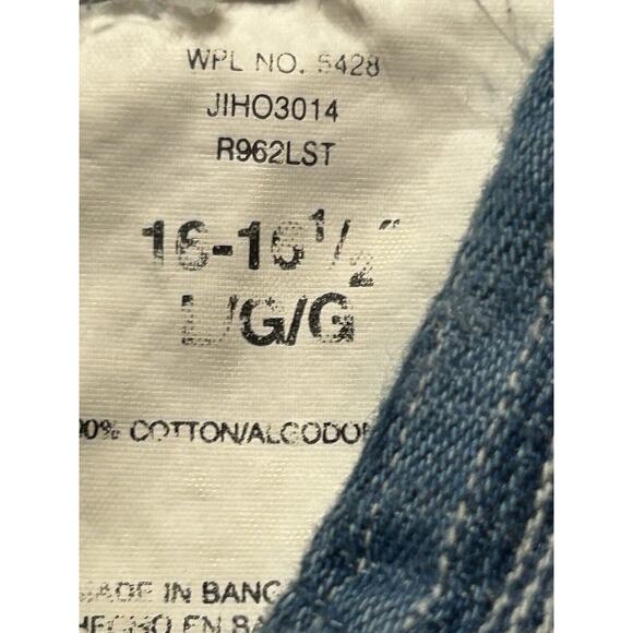 Vtg Wrangler Rugged Wear Shirt Mens Large Button Up Long Sleeve Western Striped - Picture 6 of 10